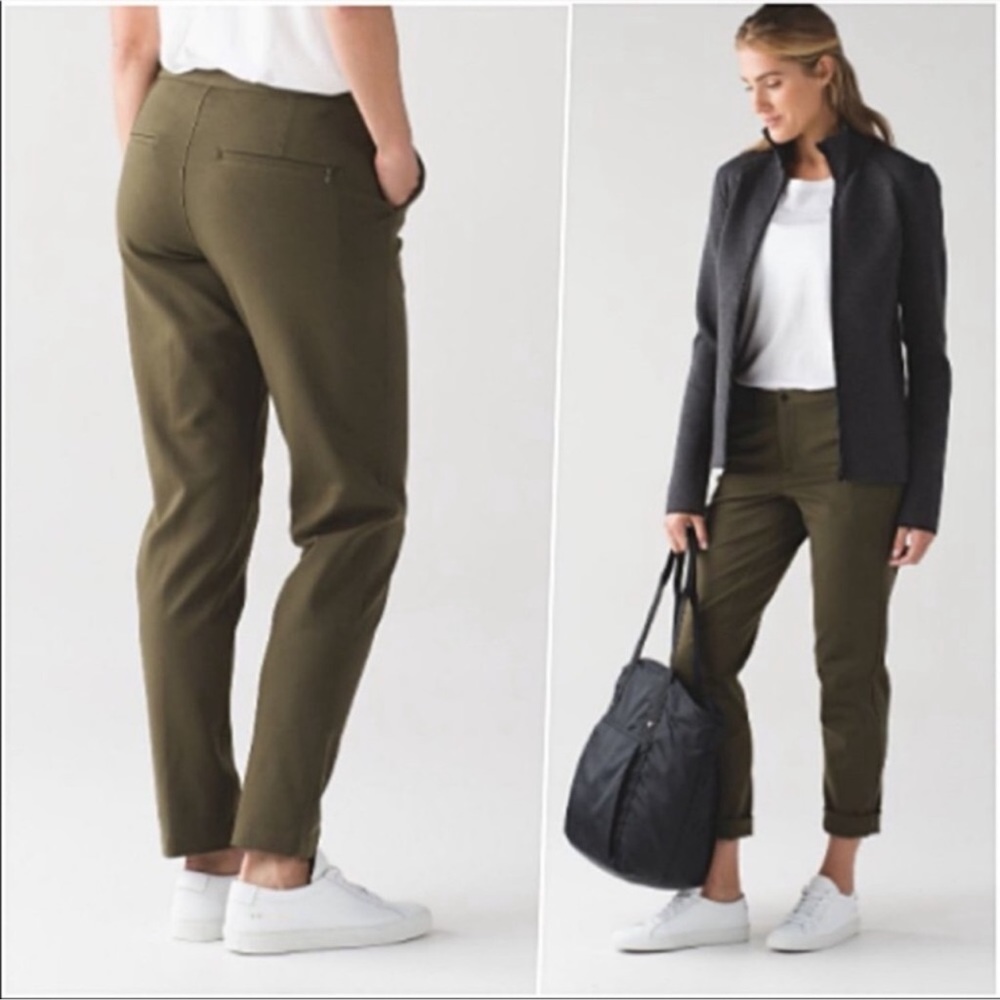 Lululemon City Trek Trousers Military Green